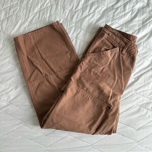 Aritzia Brown Wide Leg Cargo Pants